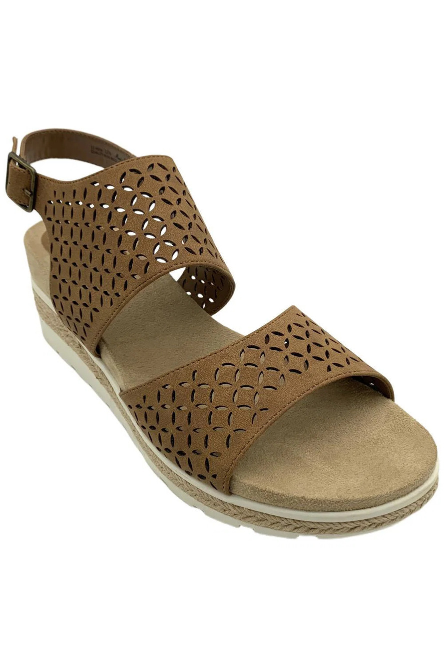 Bella Vita Women's Inaya Wedge Sandals Tan - Narrow
